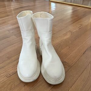 Zara Cream Ankle Boots